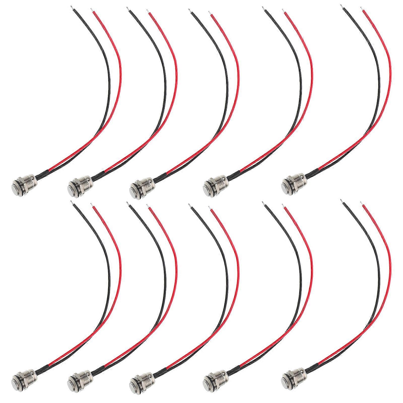 IP65 Button Switch Waterproof LED Push Button Switch for Marine 10Pcs