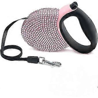 Retractable dog skin 9.8 feet, small breed dog skin pink, 360 tangle free B928-168 26s