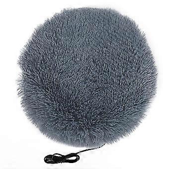 Pets Winter Plush Electric Blanket Heating Mat compatible with Small Dog Cat USB Charging InterfaceSilver Gray