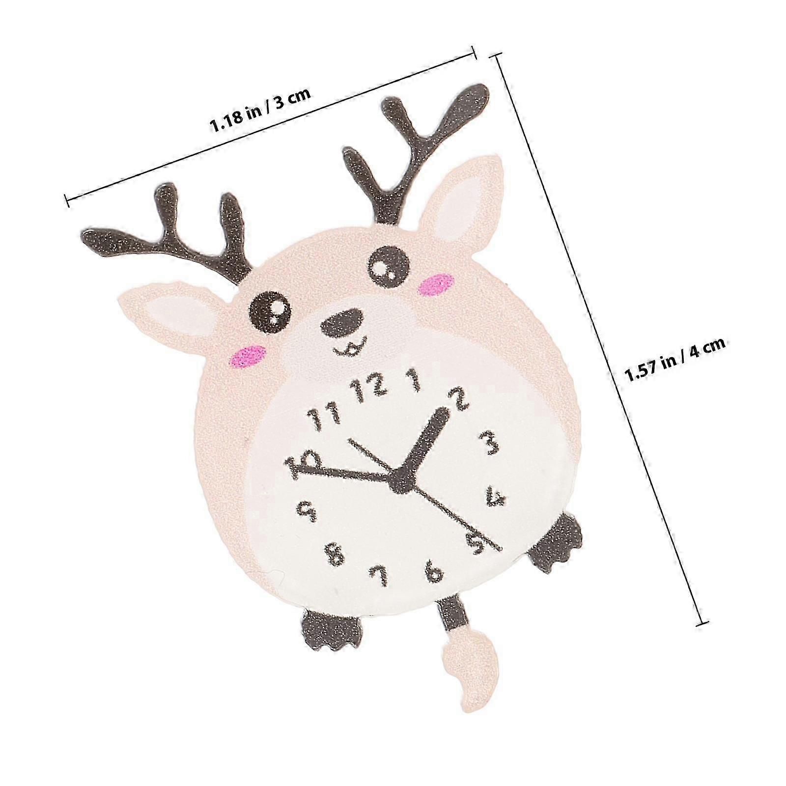 Plastic Miniature Craft Simulated Mini Clock for Mini House Use 2Pcs Set