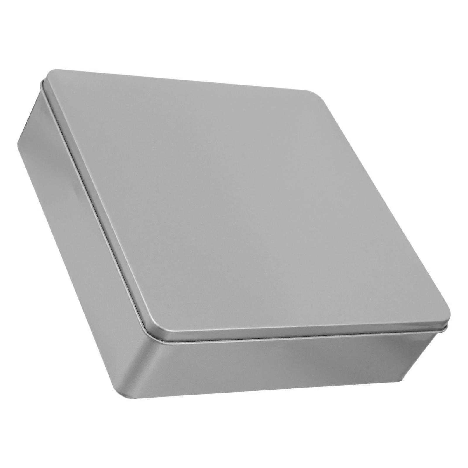 Silver Tinplate Candy Storage Box for Multiple Uses