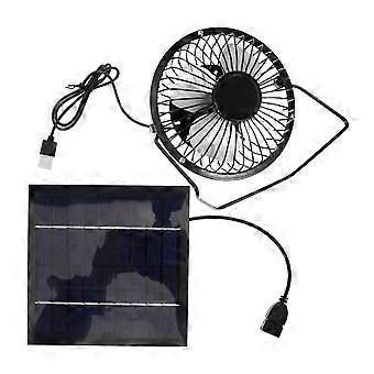 Ventilador de painel solar pequeno para resfriamento, 1 conjunto para casinha de animais de estimação
