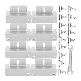 Kit de 8 supports de fixation en Z pour panneaux solaires, compatible avec les camping-cars et les caravanes.
