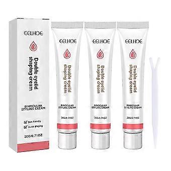 3x Doppellid-Formcreme – Natürlich, spurlos, unsichtbar, Lifting- und Fixiercreme für langanhaltendes Augenlid-Styling