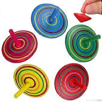 5 Stück bemalte Holzplatten hölzernes Lernspielzeug für Kinder Kinder (zufällige Farbe)