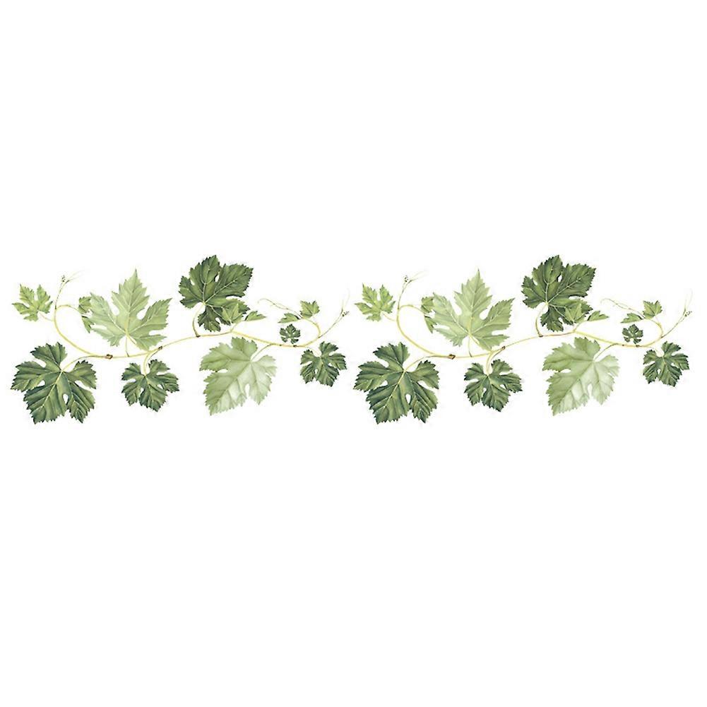 Waterproof Corner Decal - PVC Leaf Pattern - For Hallway Or Office