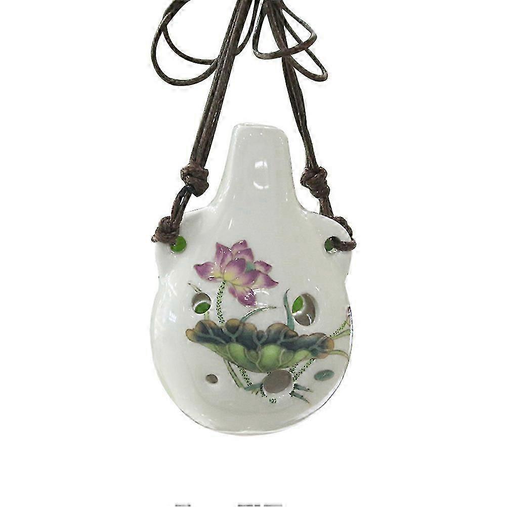 Ceramic Beginner Ocarina Flower Instrument for Practice