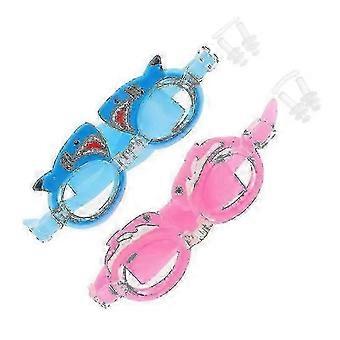 14X10x5cm Lunettes de natation masculines et masques 2pcs Cartoon Swim Goggle Anti Fog Natation Lunettes Enfants Natation