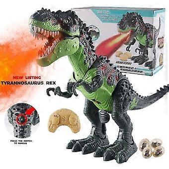 Remote Control Intelligent Dinosaur Robot with Smoke Effect, Lights and Sounds for Kids