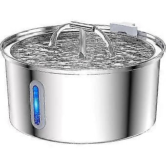 108oz/3,2L kattenwaterfontein met LED-licht, stille pomp en 3-traps filter voor katten, honden en meerdere huisdieren