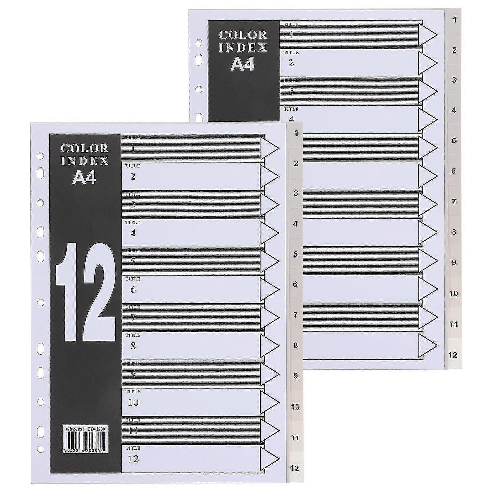 Study Binder Dividers Notebook Paper Tabs for Organization 24Pcs Set