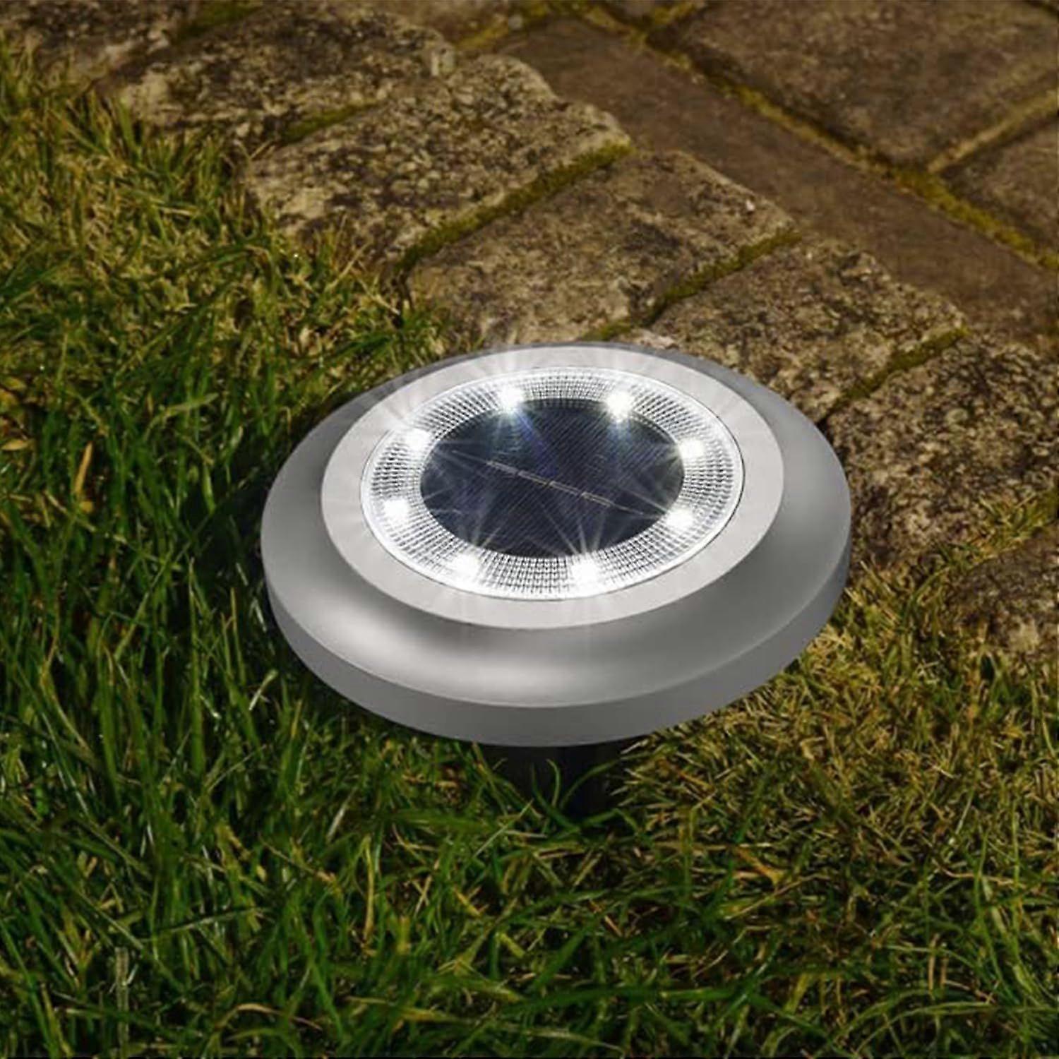 8 luci solari per esterni - luce bianca