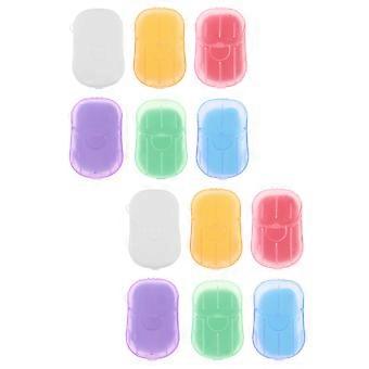 12 Boxes Soap Sheets Portable Soap Paper Outdoor Camping Travel Soap Paper Sheets