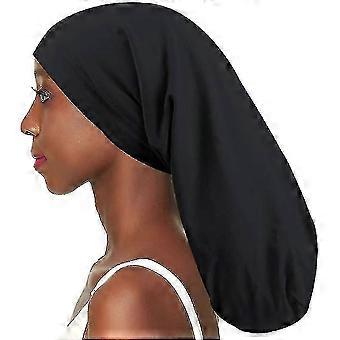 Numb Satin gefütterte Schlafkappen für Zöpfe-schwarz, Dreadlocks Natürliches lockiges Haar einstellbar