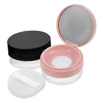 Loose Powder Container with Leakproof Design and Soft Puff for Mess-Free Travel Makeup