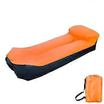Aufblasbares Bananenbett, faltbares Sofakissen, kompatibel mit Strand-Luftbetten, tragbares Outdoor-Camping-Luftkissen-Schlafbett mit Kissen