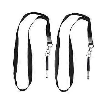 2pcs Dog Whistle Sound Training Tool Dog Bark Control Pet Dog Training Supplies (Black)