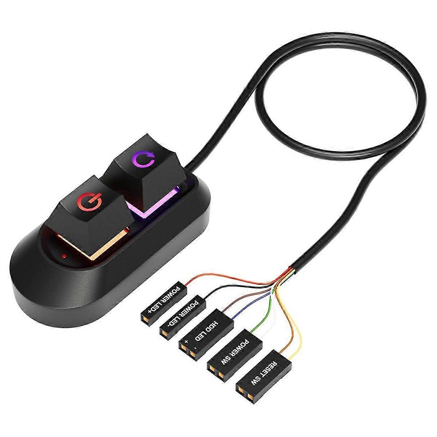 Desktop Computer Switch Button Extension Cable PC Power Button Mechanical Switch Style A