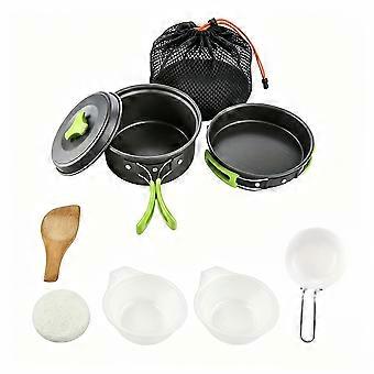 Camping Cooking Set Portable Tableware Pot with Storage Bag, Outdoor Camping Accessories for Backpacking
