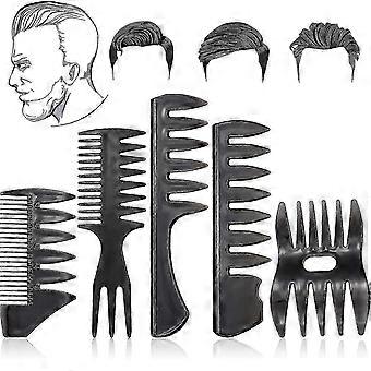 Classic Vintage 5 Piece Men's Styling Comb Set Professional Grooming Combs