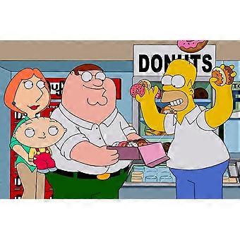 Quebra-cabeça Family Guy dos Simpsons FBL-348