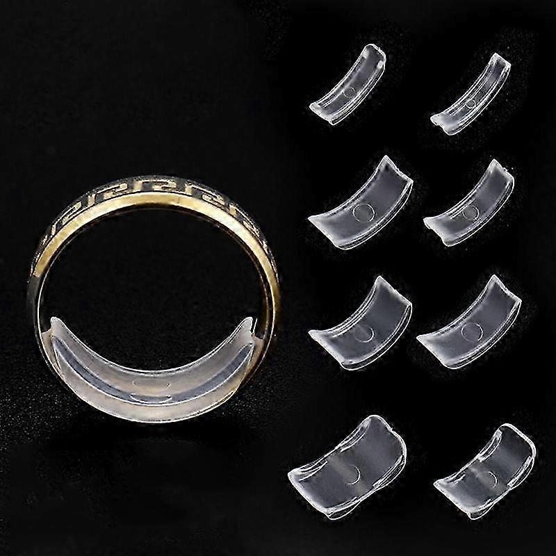 8 Sizes Invisible Clear Ring Size Adjuster Resizer Loose Ring Reducer Ring Sizer