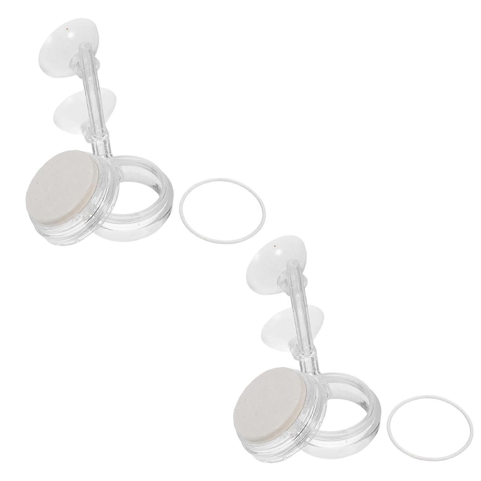 Transparent Nano Bubble Air Stone Aquarium Oxygen Diffuser 2Pcs Set
