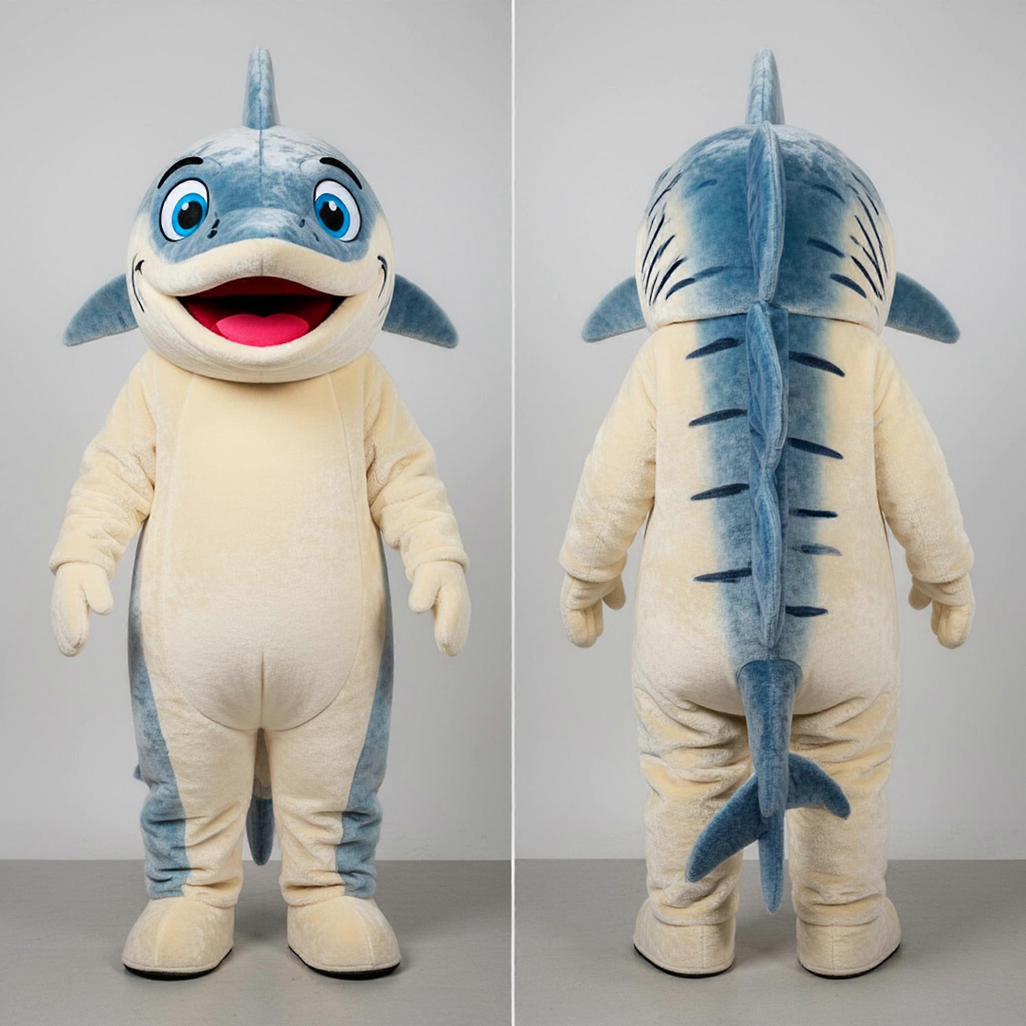 MASTICOT Cream White Streamlined Barracuda Mascot