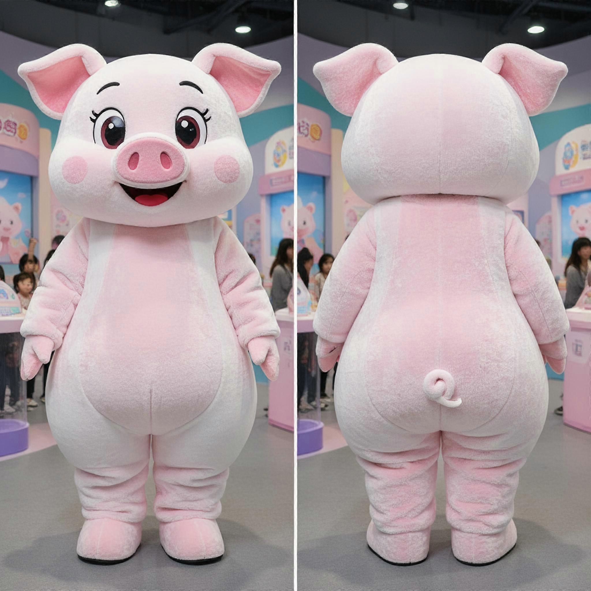MASTICOT Pastel Pink Charming Pig Mascot