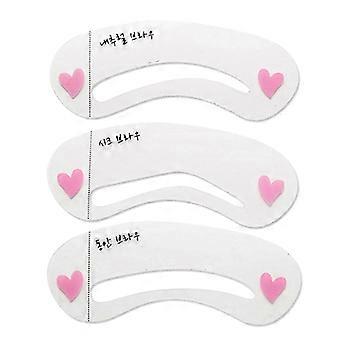 3Pcs Eyebrow Stencil Molds Soft Professional Makeup Tool Assistant Eyebrow Stencils for Home