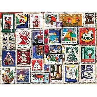 Jigsaw Puzzle Winter Holiday Christmas Stamps HAA823