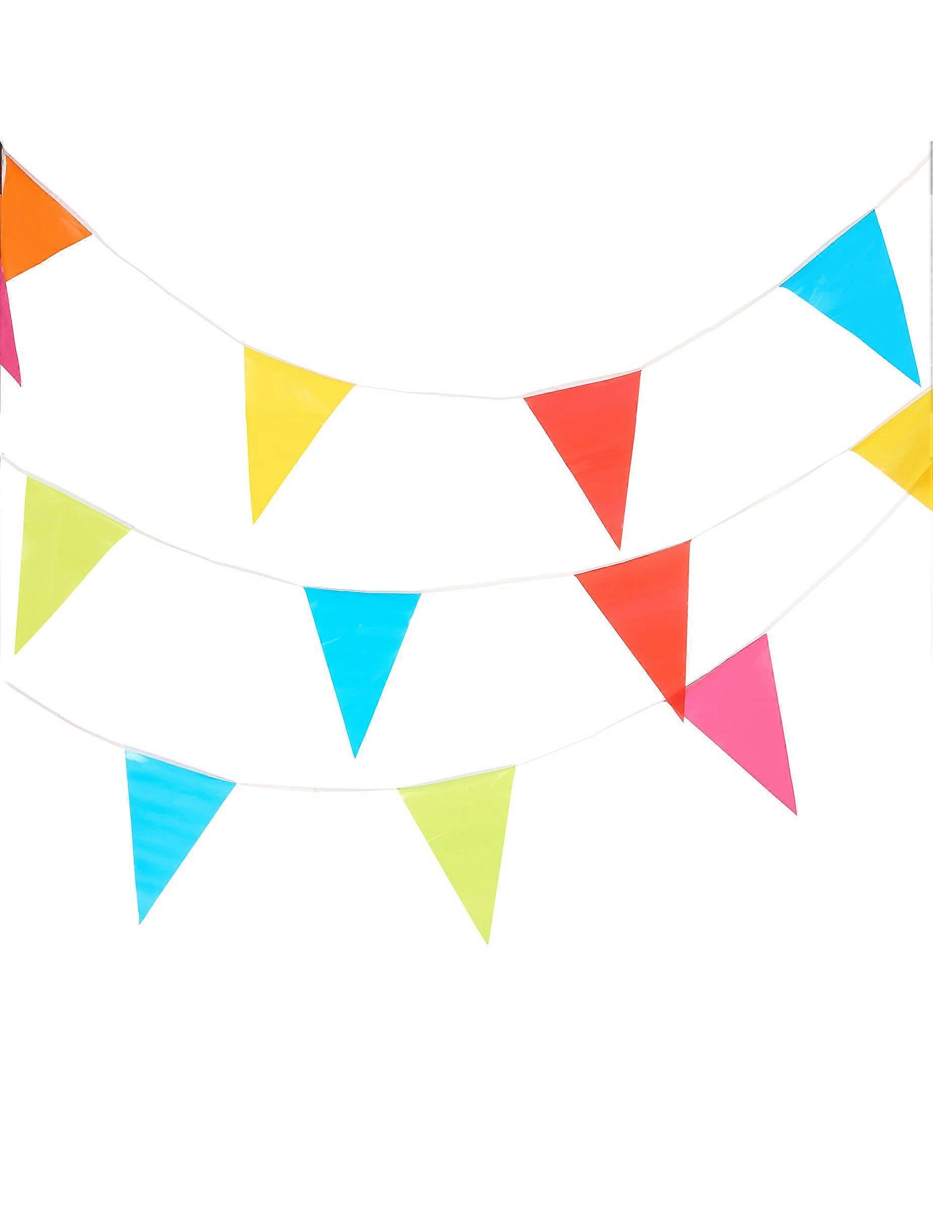 10m Multicolored Pennant Garland