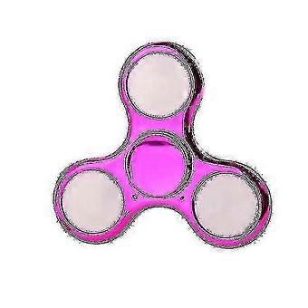 Alloy Metal Fingertip Electroplating Luminous Spinning Top Decompression Toypurple-JXLGV