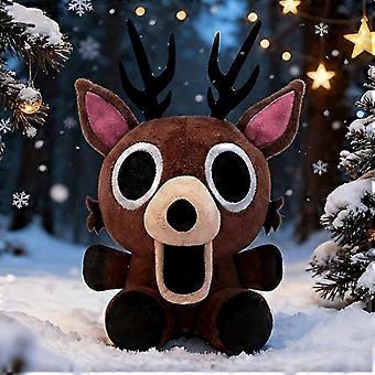 1 st rund hjortplyschleksak med stora ögon, spelinspirerad julklapp
