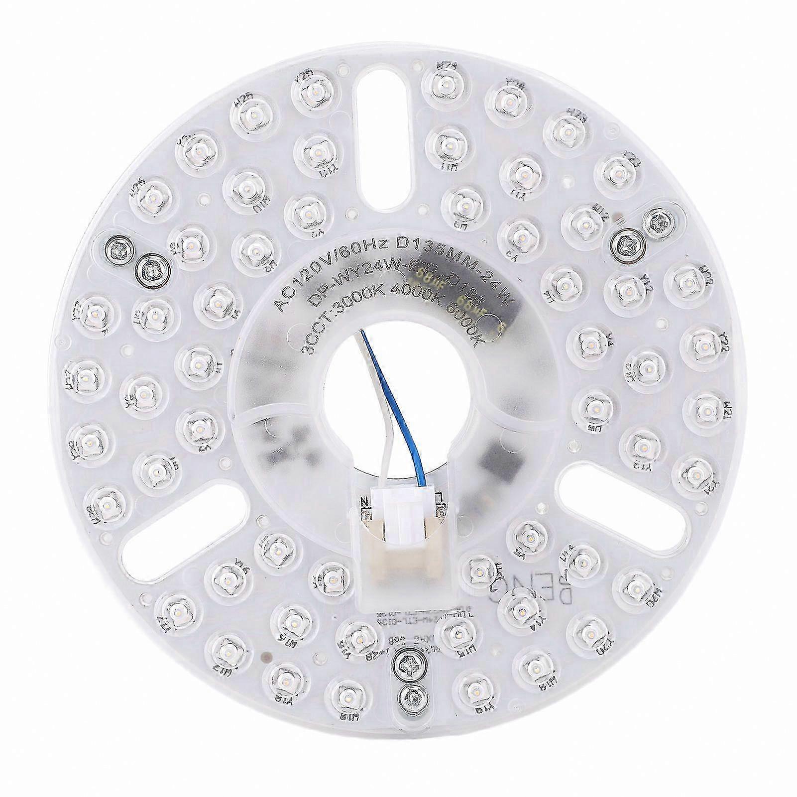 Ceiling Fan Retrofit LED Light Replacement Board Panel 5.3-Inch 24W 3CCT Dimmable Magnetic with Memory Function