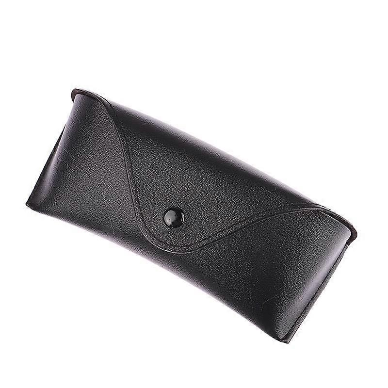 1Pc Leather Eye Glasses Sunglasses Hard Case Protector Box Portable Solid Color