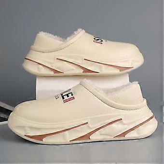 Warme winterslippers voor heren, katoenen slippers met wikkelhak, warme schoenen voor binnen en buiten, geschikt voor thuis en de slaapkamer, pluche warme slippers maat 38-45