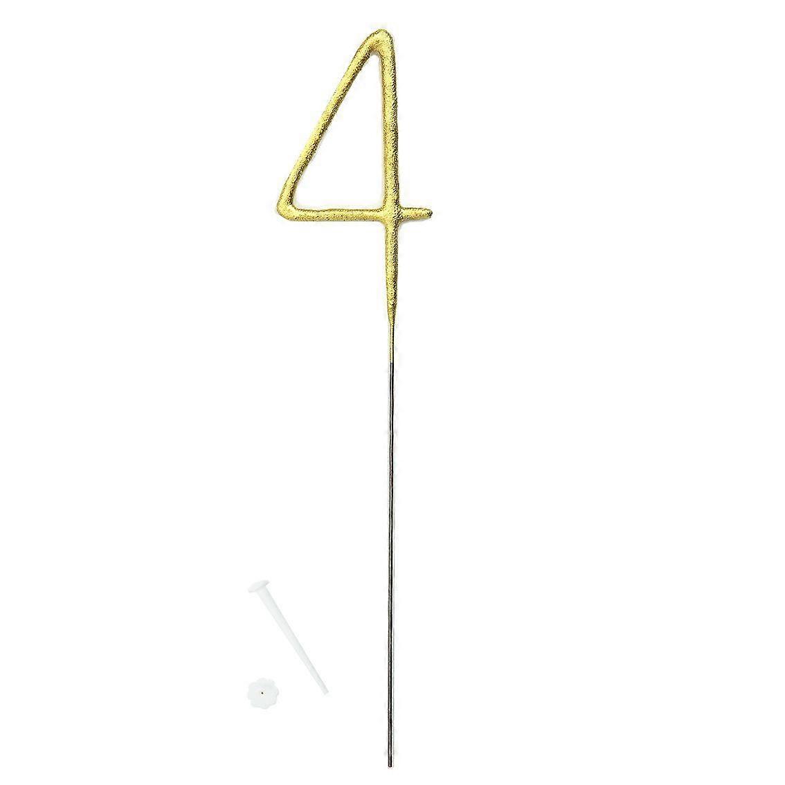 Cake Sparkler: Number 4, Gold