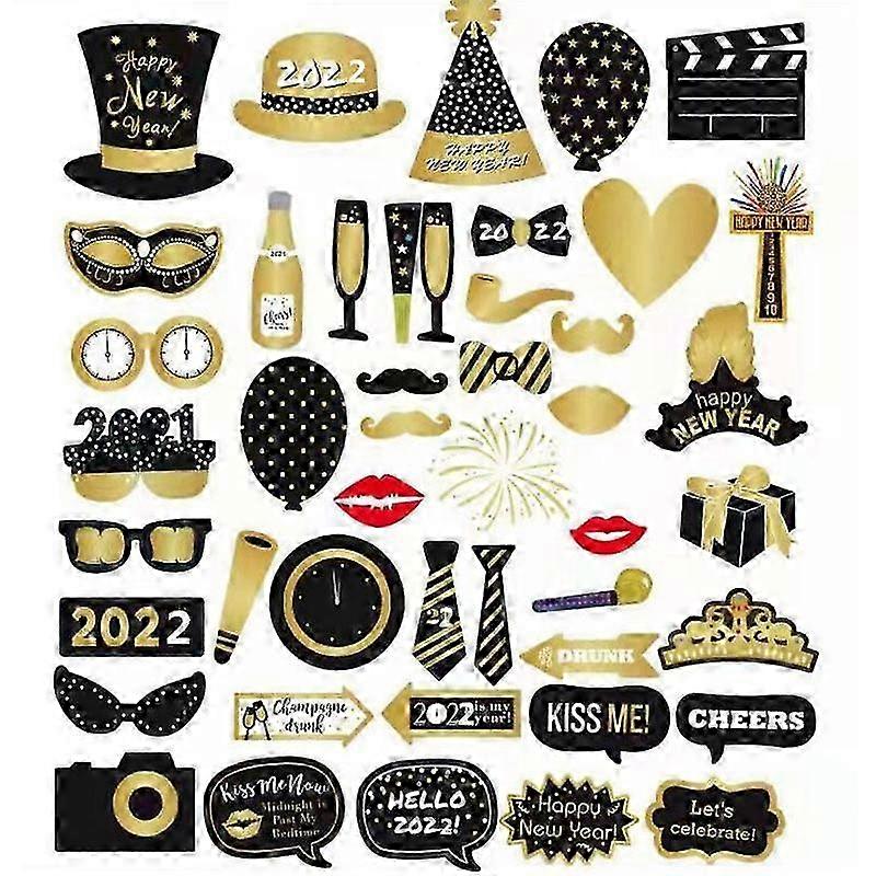 46pc 2022 New Year Photo Props