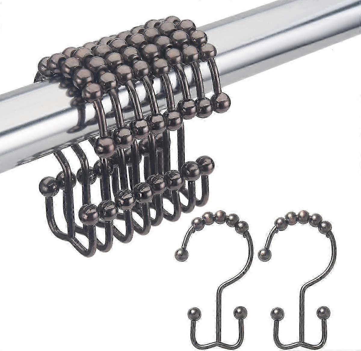 Smooth-Glide Rustproof Double Shower Hooks
