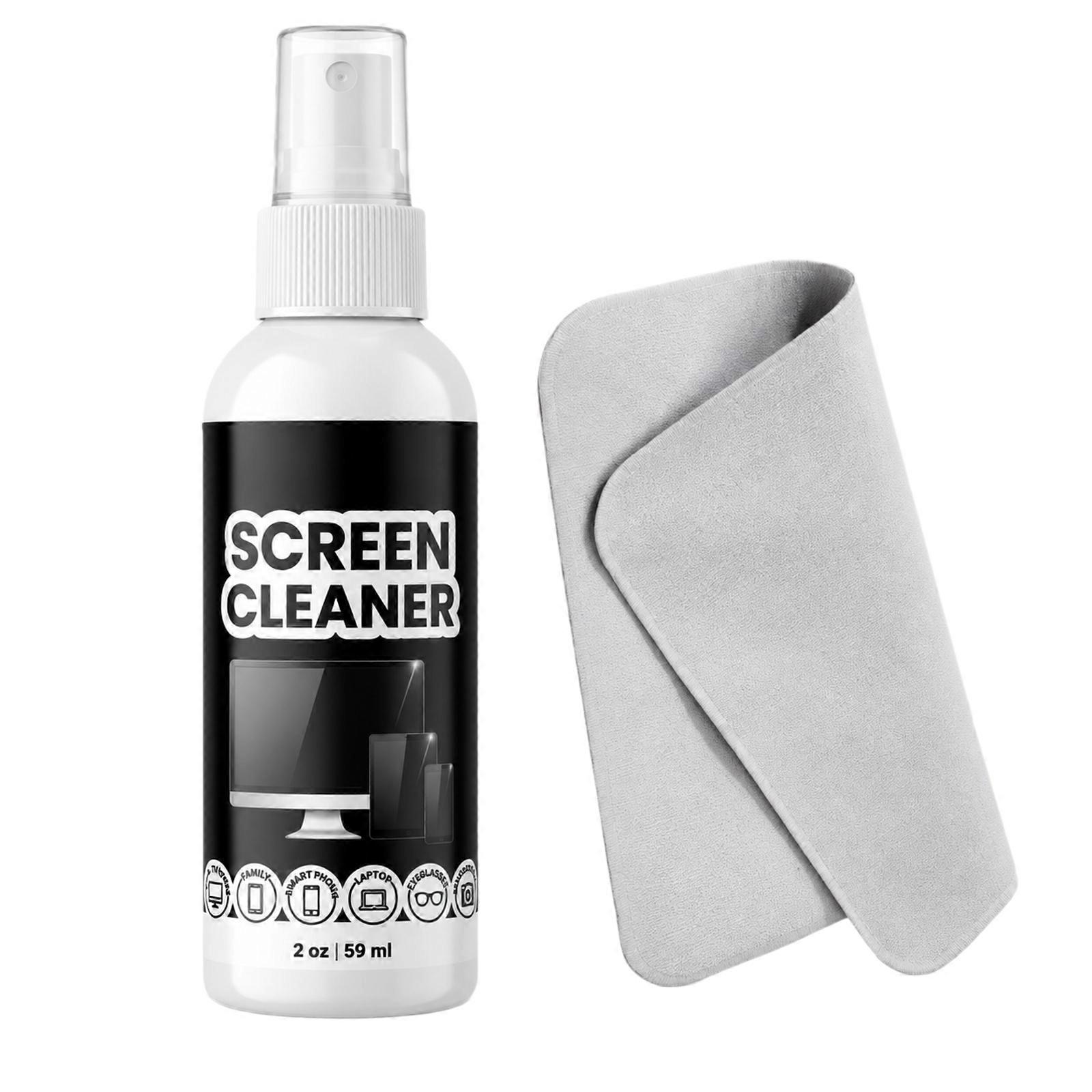 Screen Cleaning Liquid for Finger Marks, Oil, Dust, and Everyday Smears with Clear Apply-and-Wipe Care Directions Multicolor