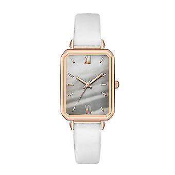 Veeki Damen Quarzuhr Lederarmbanduhr Damen exquisite quadratische Uhr, bestes Geschenk für Frauen