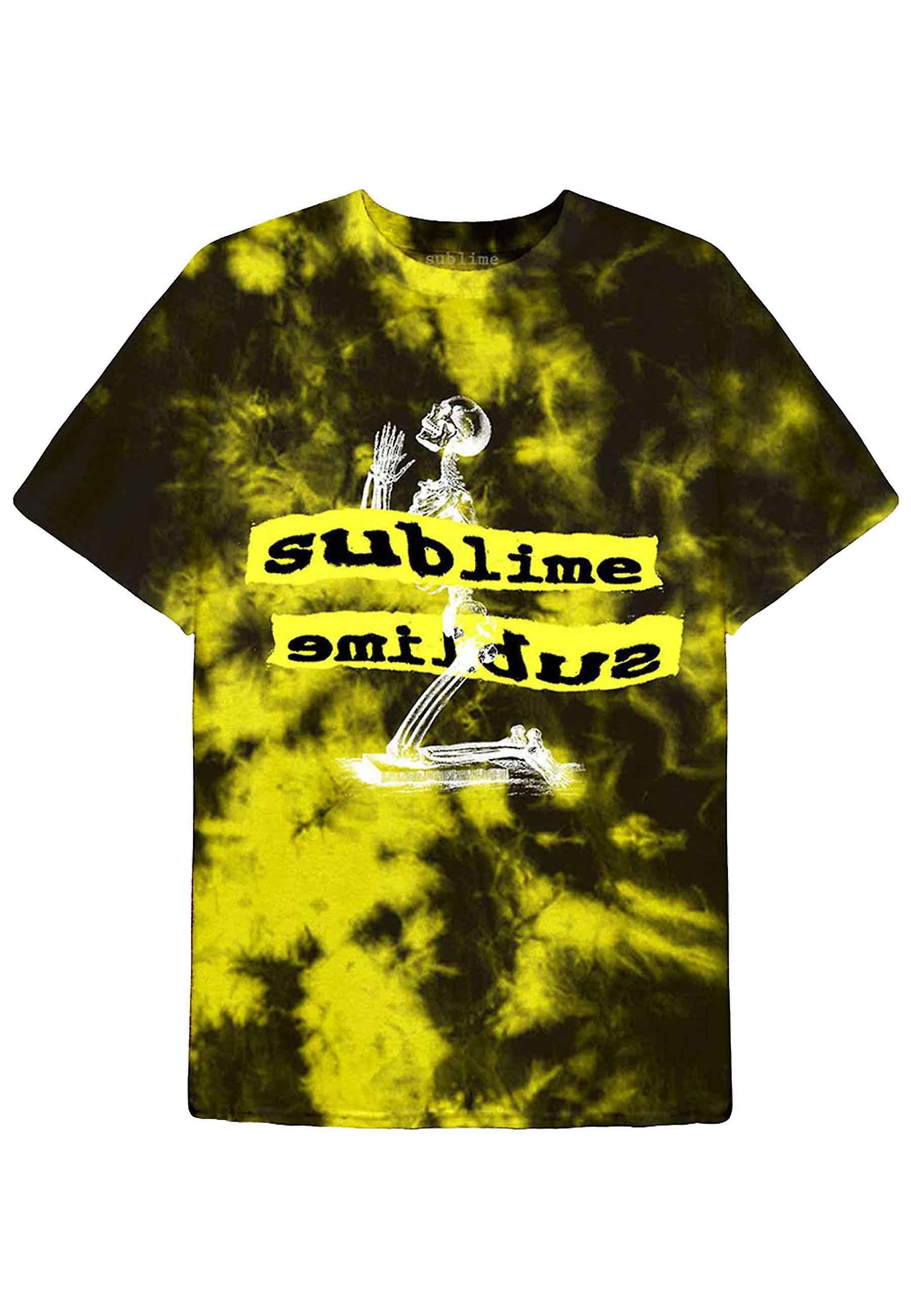 Sublime Praying Skeleton Dip Dye T Shirt
