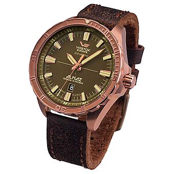 Almaz Man Watch Analog Automatisk med Cowhide armbånd NH35A-320O516