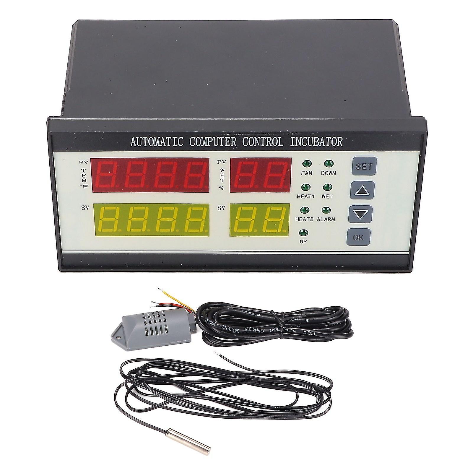 Incubator Controller Automatic Accurate Sensor Fahrenheit Egg Hatcher Temp Humidity Controller 110220v