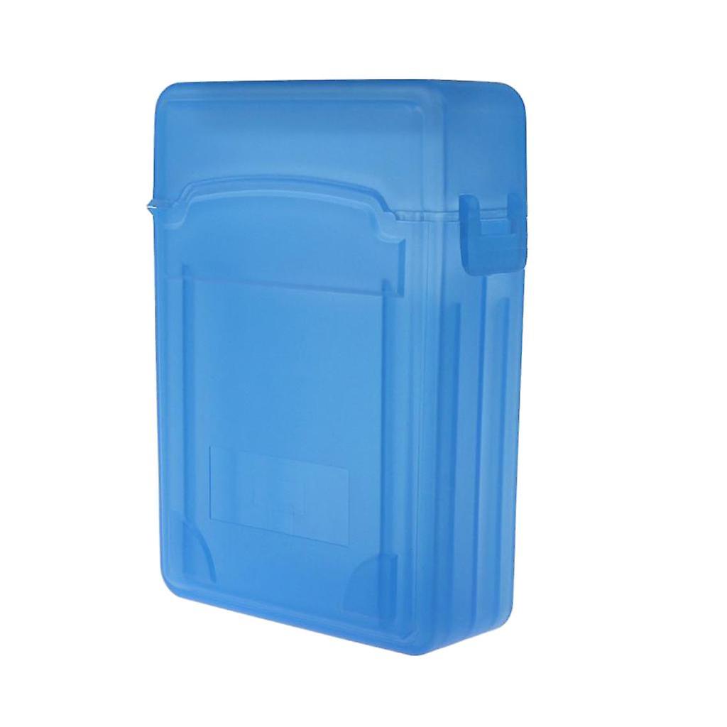 Double 2.5" Hard Drive HDD SSD Enclosure External Case Storage Box Blue
