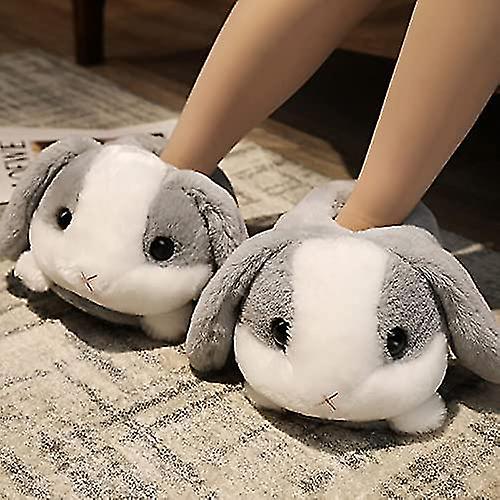 Rabbit/hamster/dog Shaped Plush Slippers, Creative Wrapping Fuzzy Warm Lined Winter Drag Shoes For A