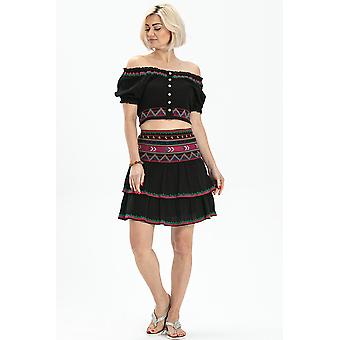 Short Sleeve Sile Fabric Latin Bustier