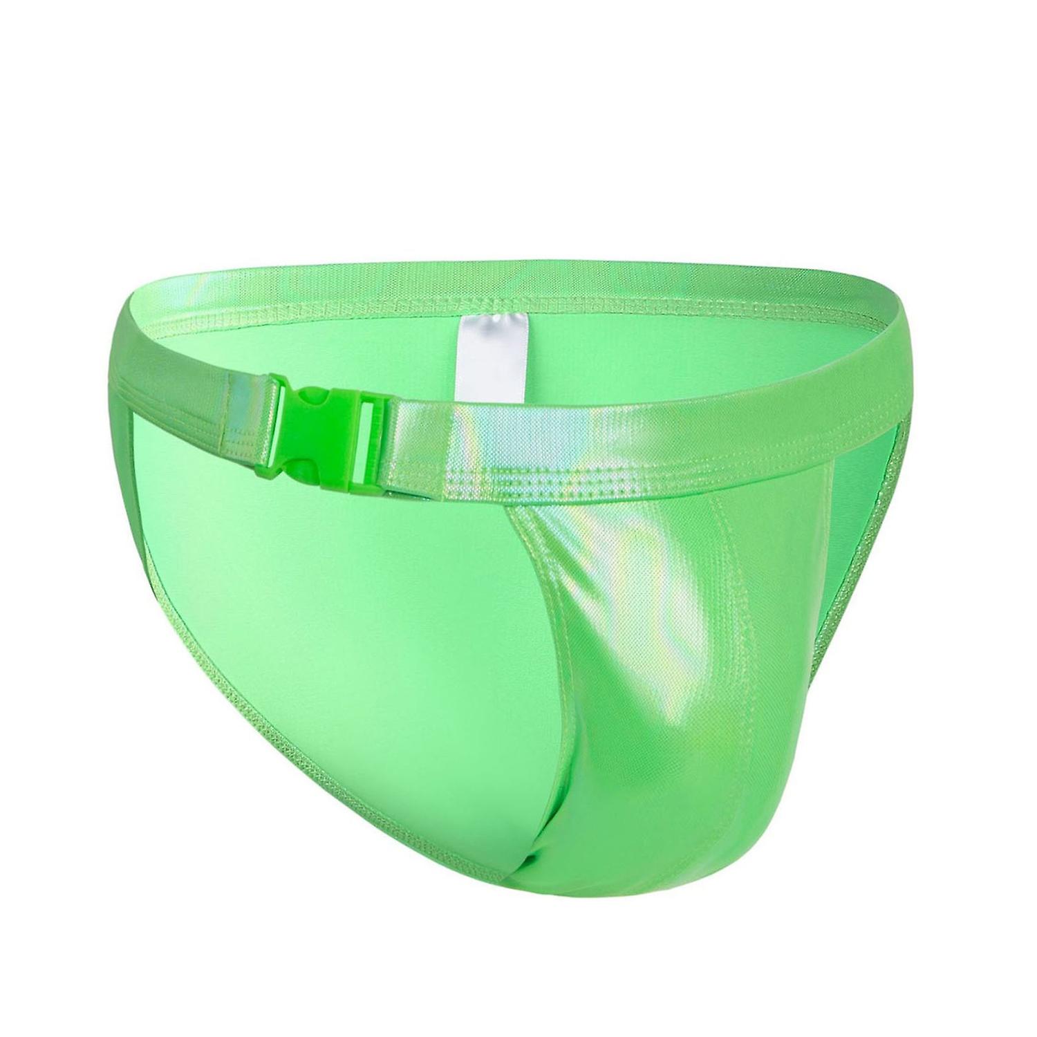 Men Swimming Trunks Solid Color Radar Faux Leather Breathable Swimming Shorts for Beach