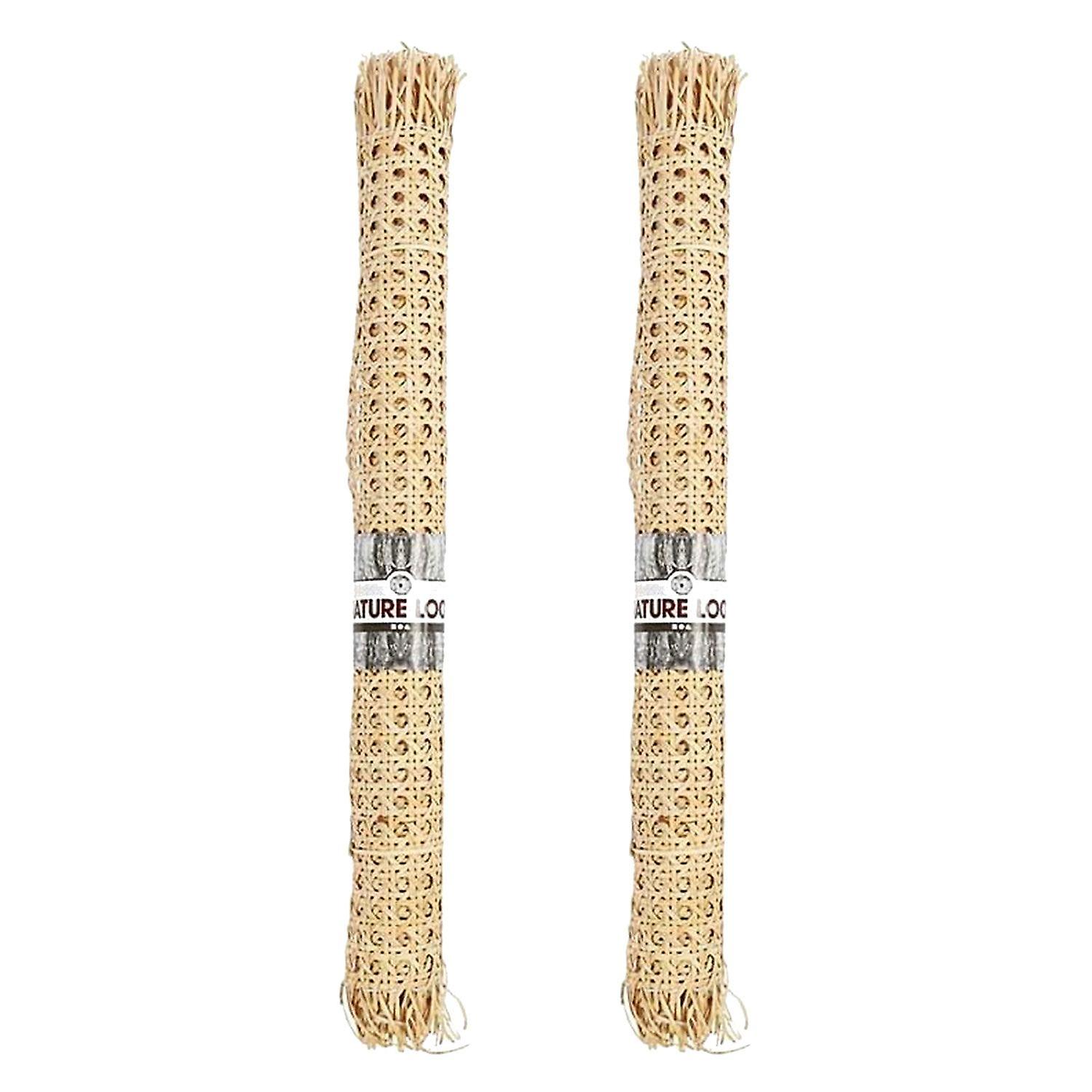 2 rolls of rattan caning - wide weave 40 x 50 cm